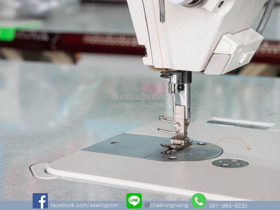 หลอดไฟ LED และปุ่มเย็บช้า 1 ฝีเข็ม